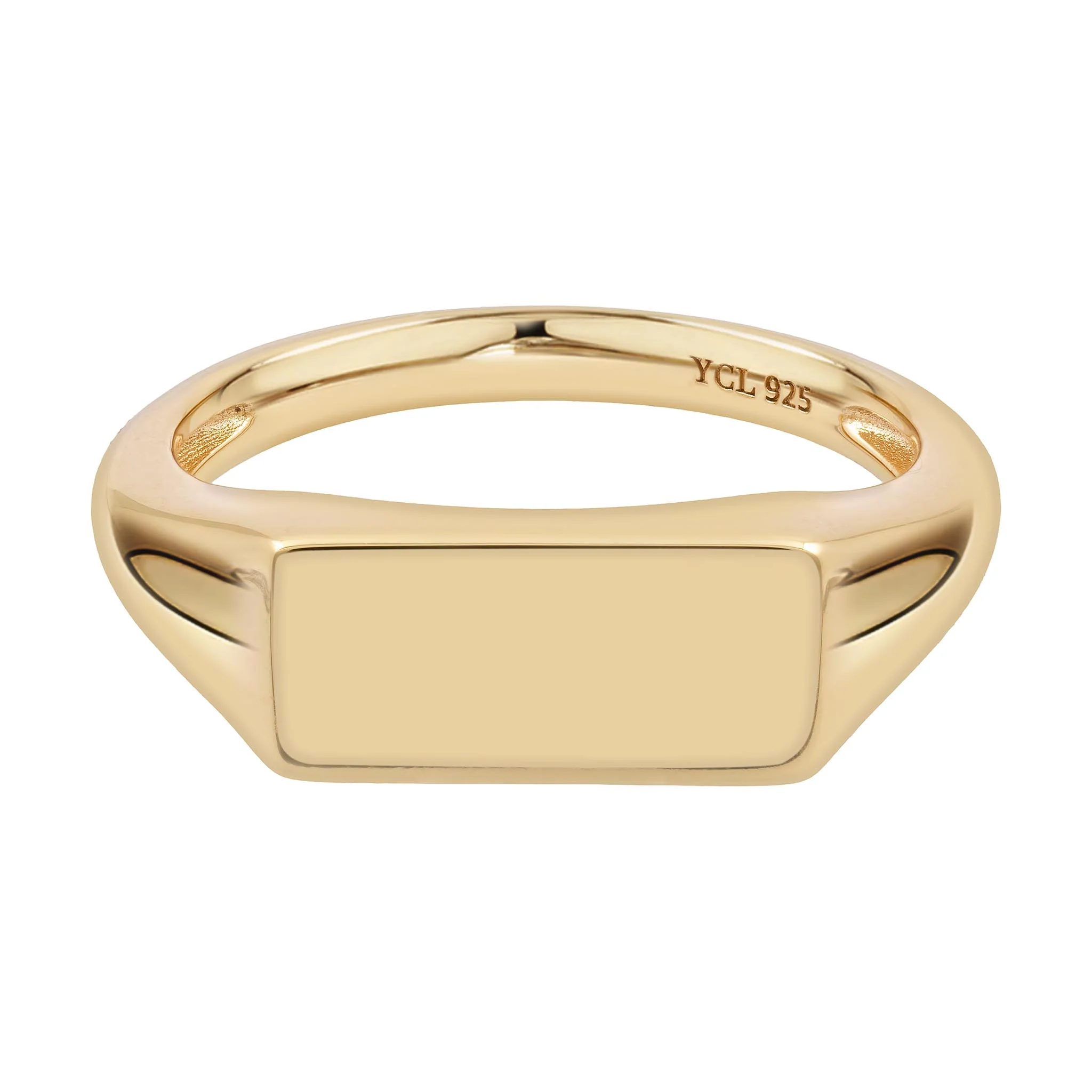Engrave Bar Signet Ring