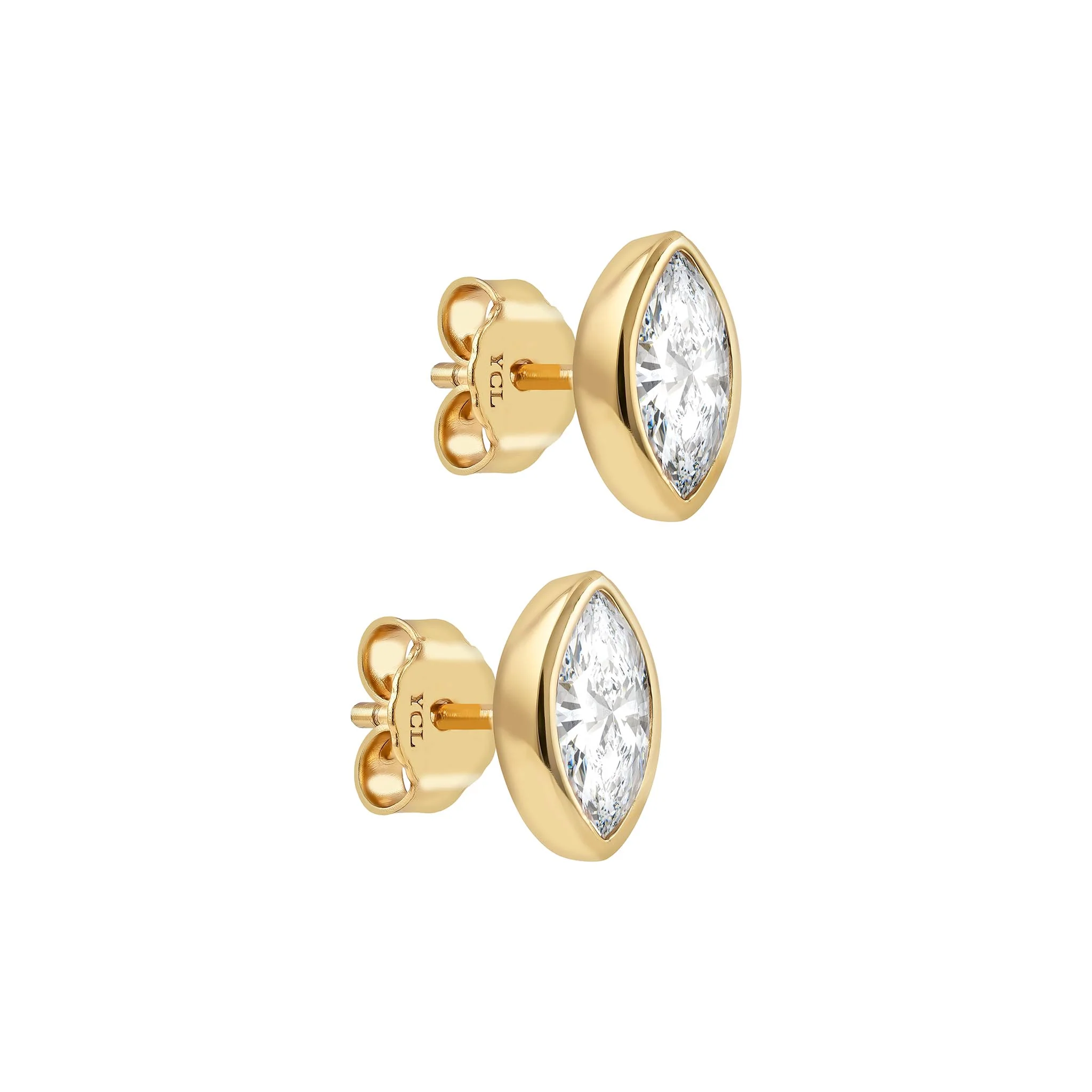 Marquise Bezel Stud Earring - Image 12