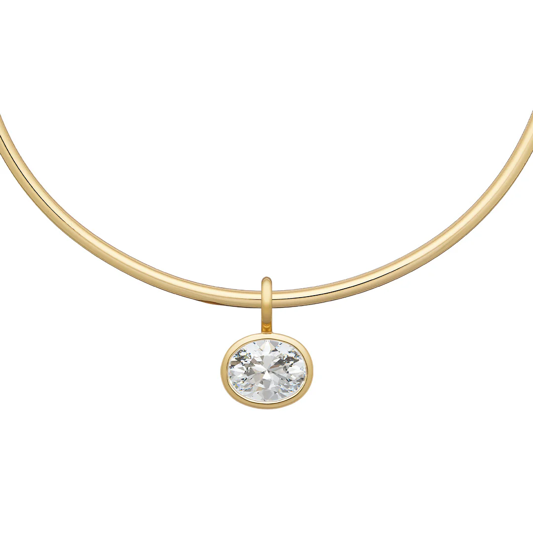 Oval Bezel Collar Choker - Image 6