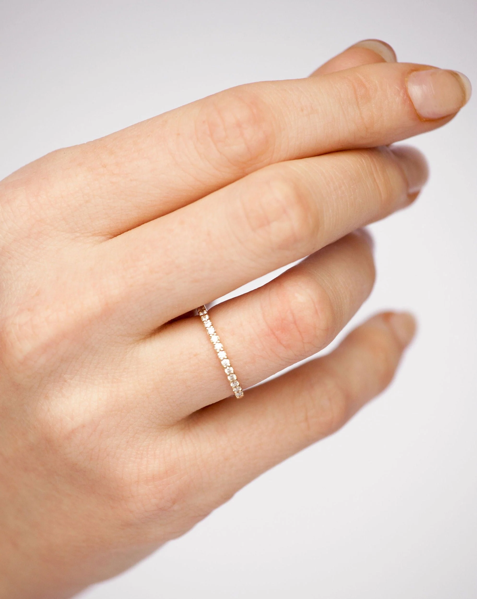 Pavé Moissanite Ring Band | Platinum - Image 2