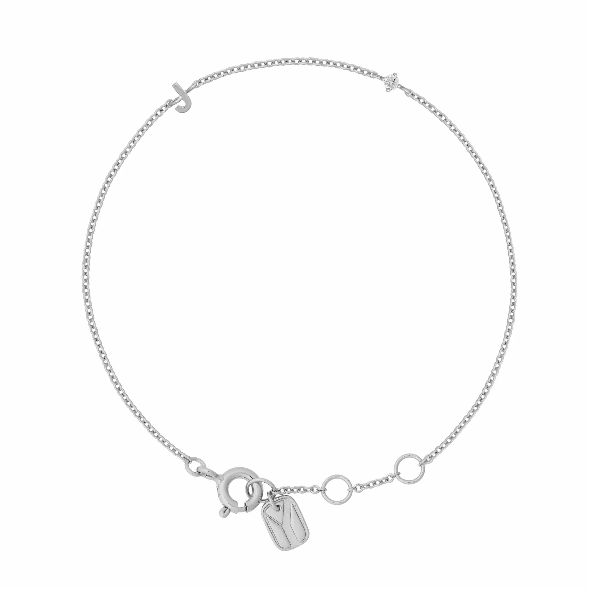 Petite Initial Bracelet Sterling Silver - Image 19