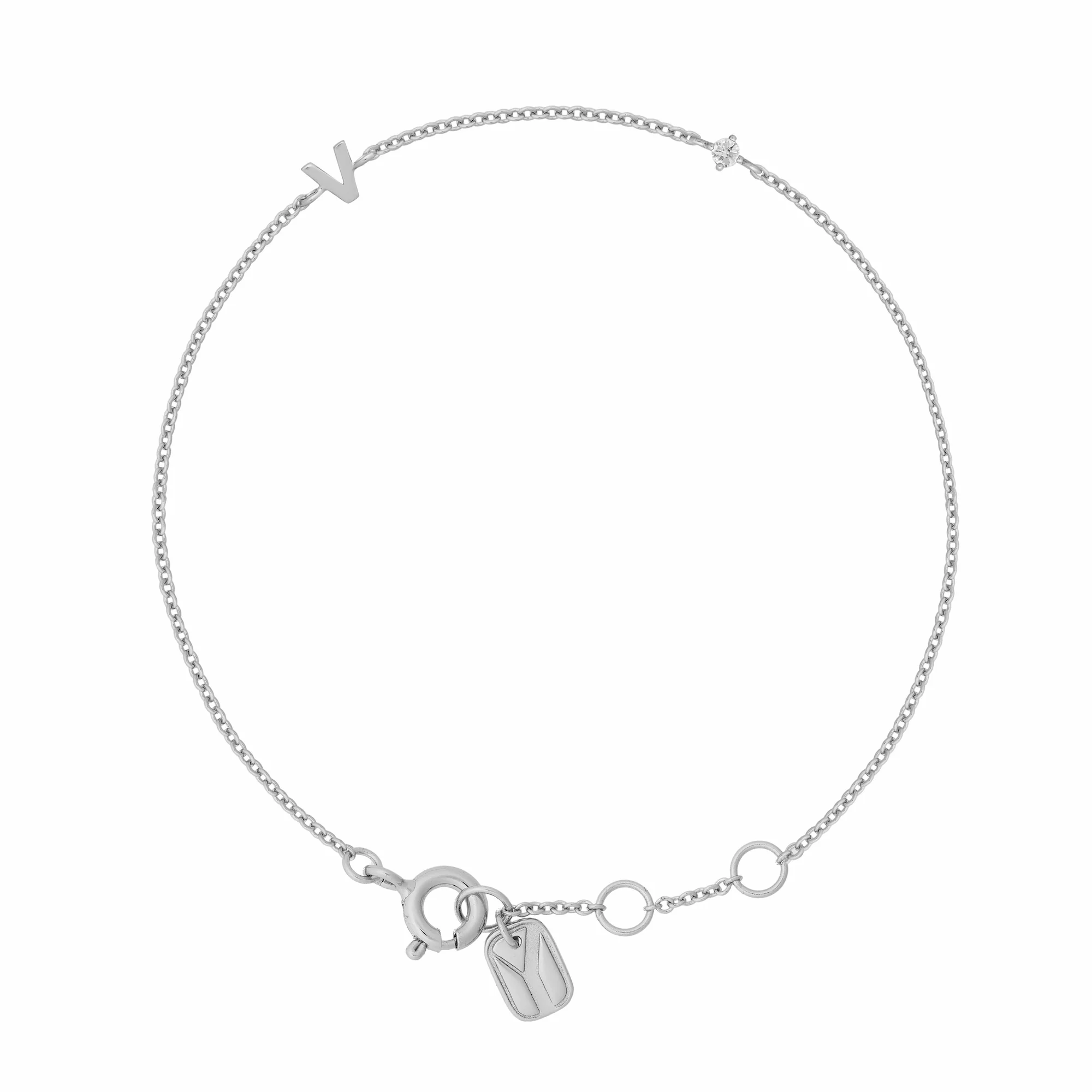 Petite Initial Bracelet Sterling Silver - Image 30