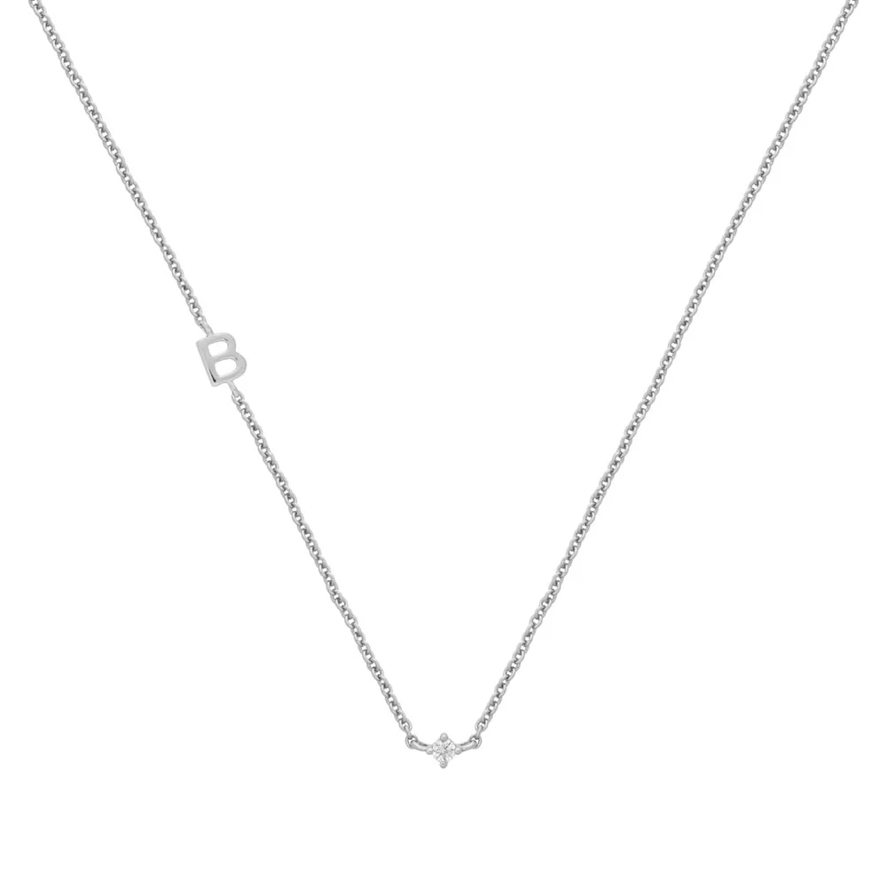 Petite Initial Necklace Sterling Silver - Image 8
