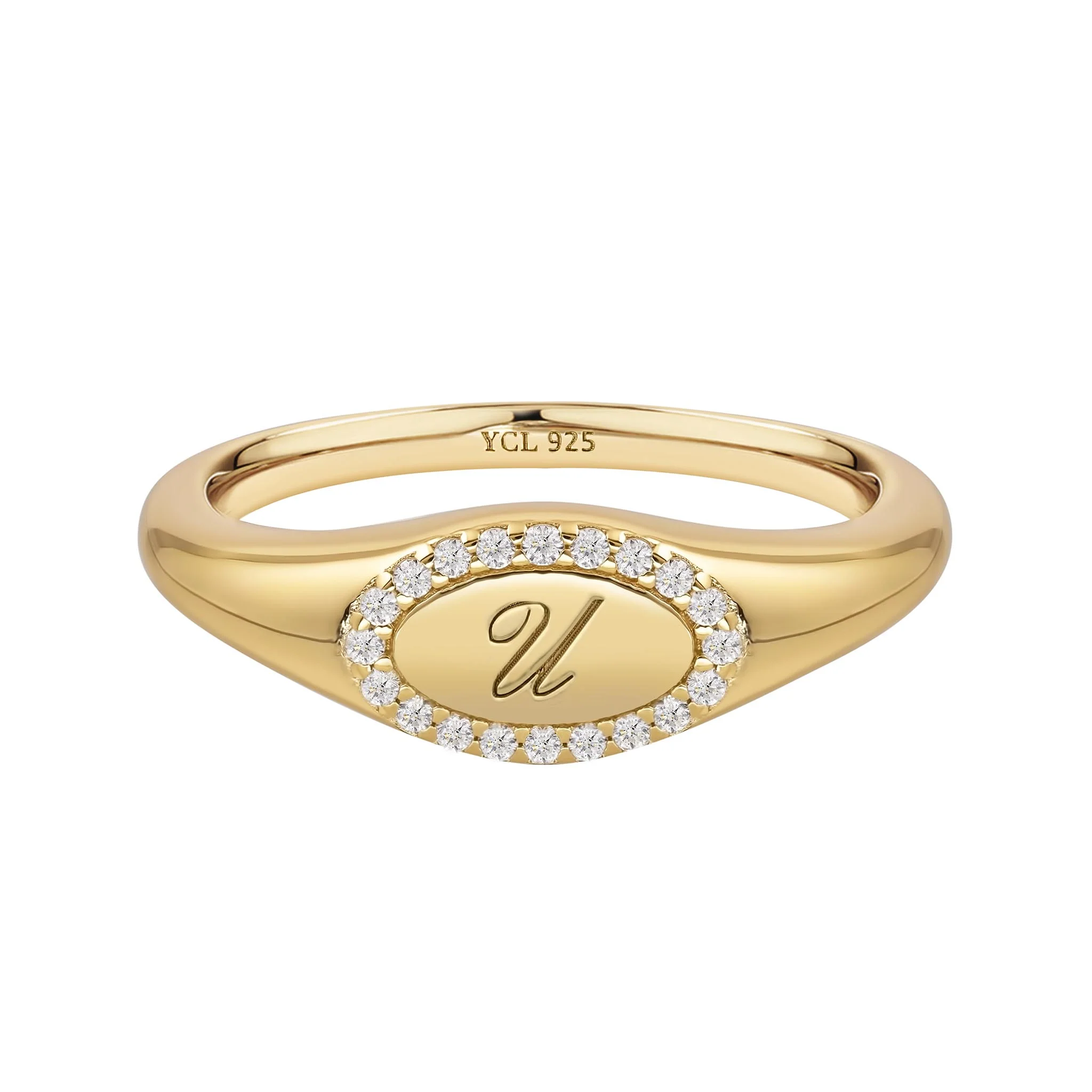 Pinky Initial Signet Ring - Image 36