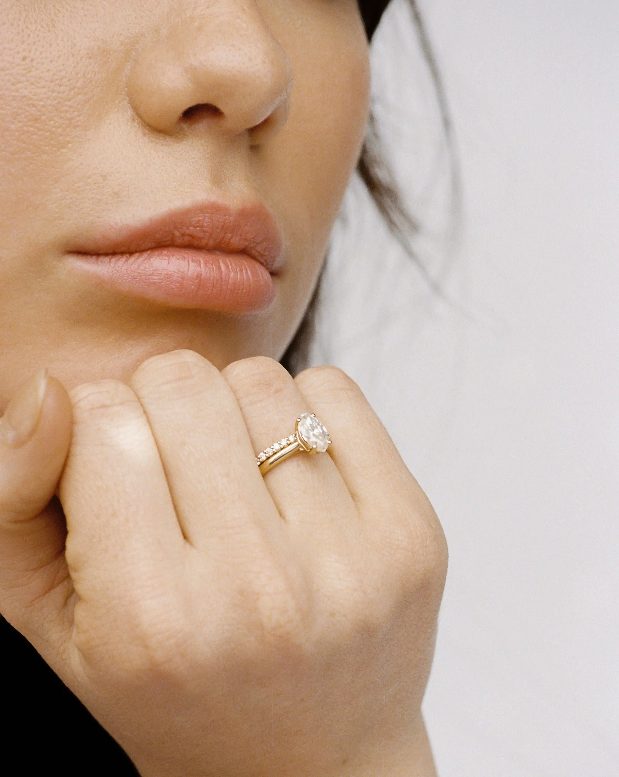 Pavé Moissanite Ring Band | 14k Solid Gold - Image 4