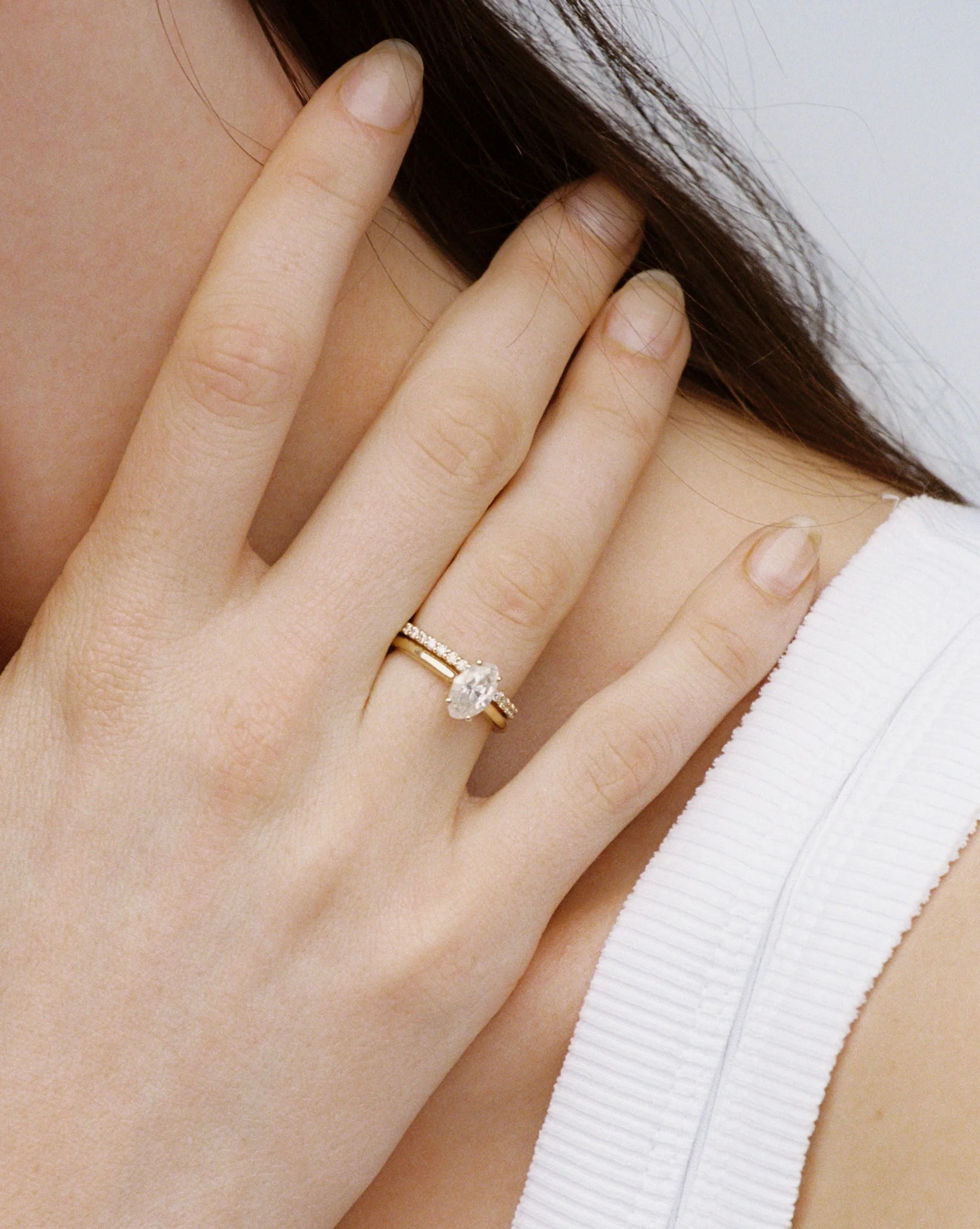 Pavé Moissanite Ring Band | 14k Solid Gold - Image 9