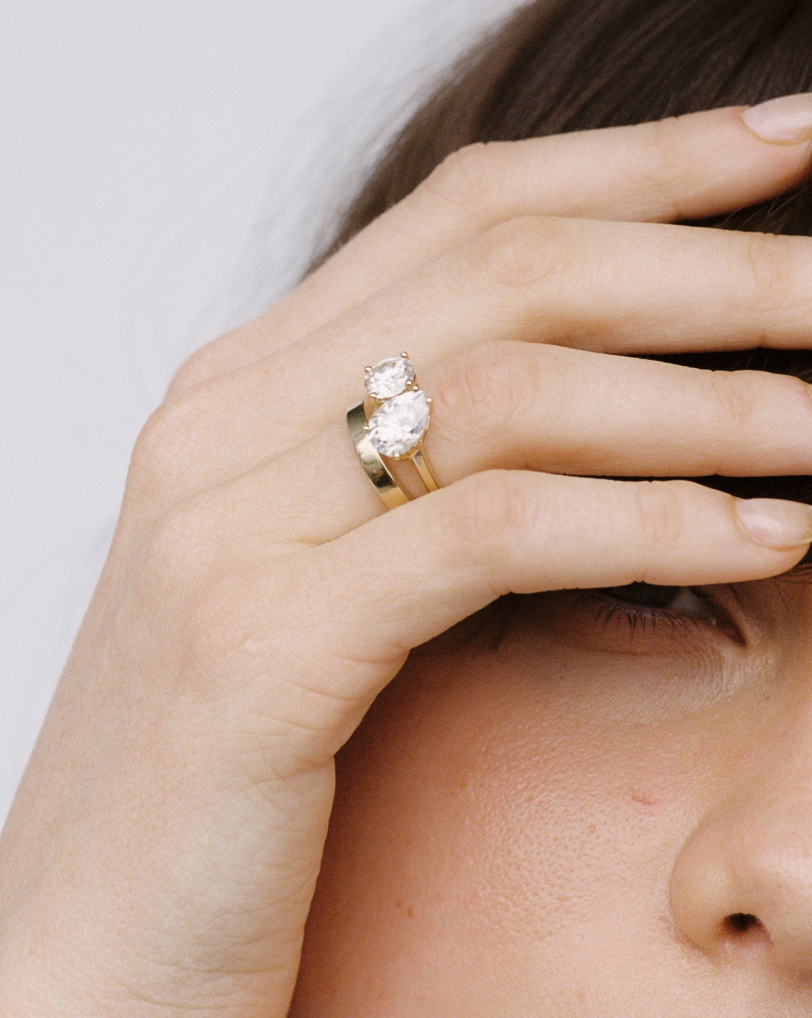 Toi Et Moi Moissanite Ring | 14k Solid Gold - Image 7