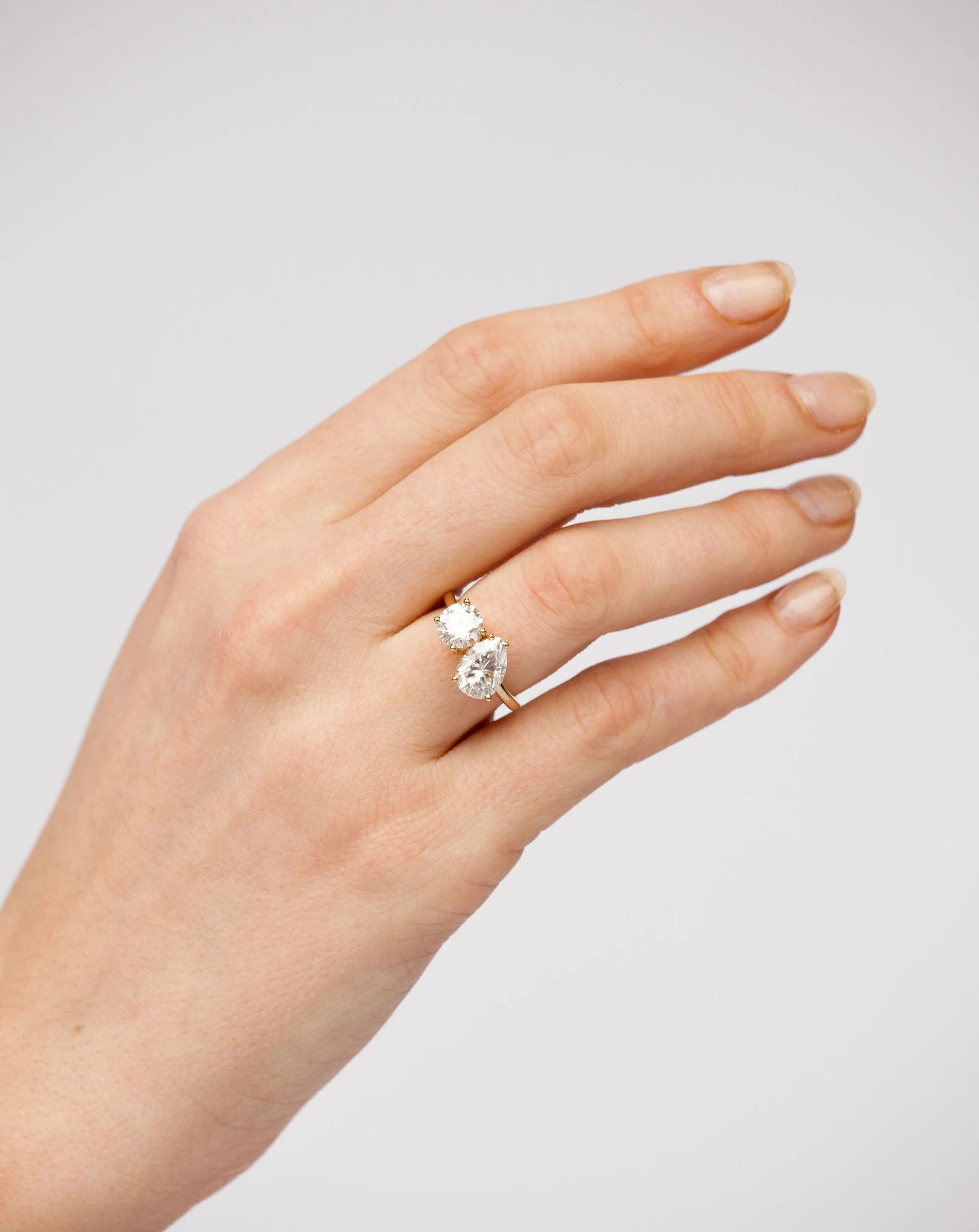 Toi Et Moi Moissanite Ring | 14k Solid Gold - Image 8