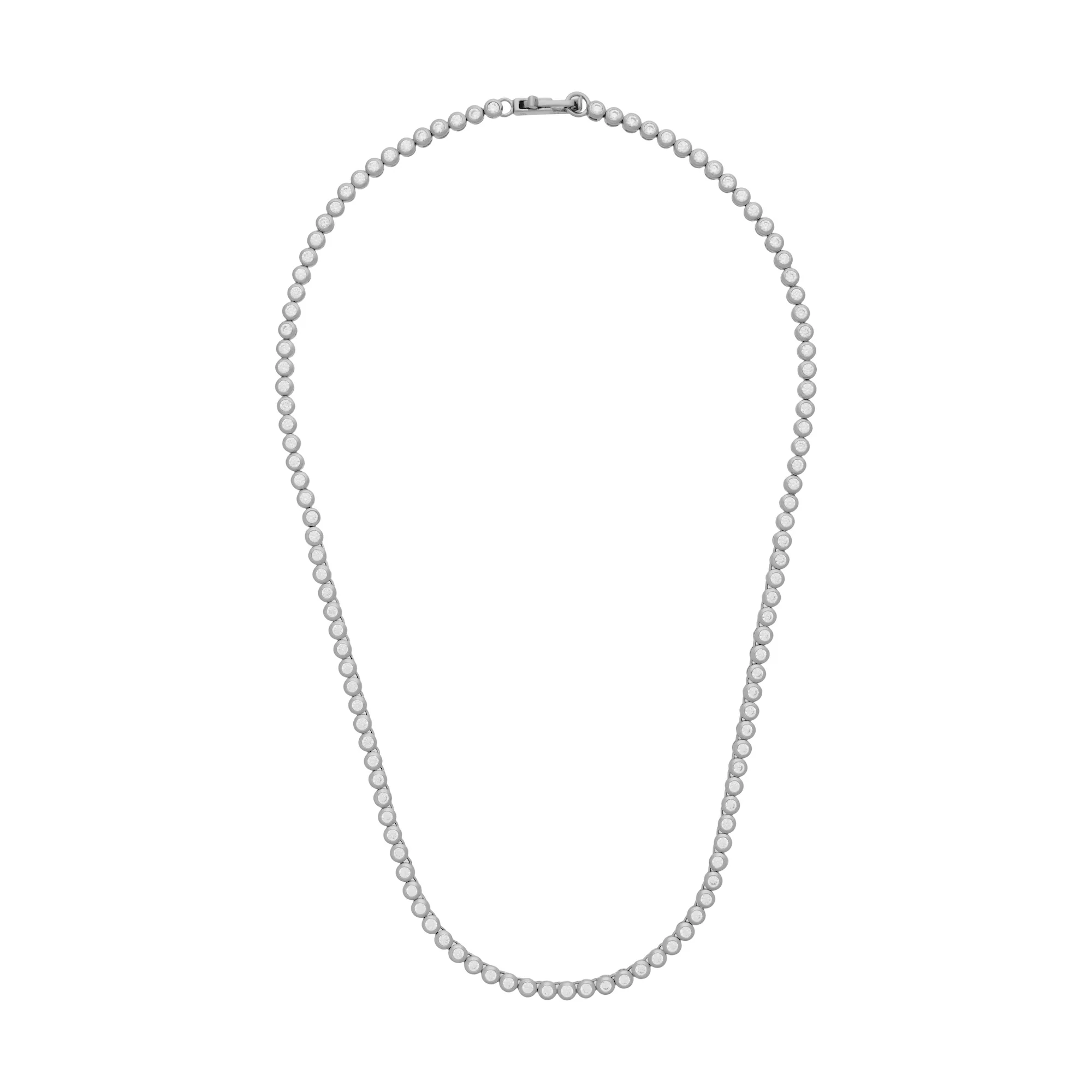 Vintage Tennis Necklace Sterling Silver